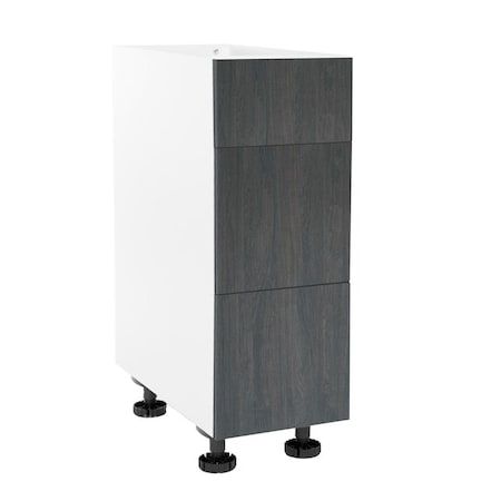 Cambridge Quick Assemble Modern Style, Carbon Marine 18 in Vanity Base Kitchen Cabinet, 3 Drawer (18 in W x 21 in. D x 34.50 in H) SA-VDB18-CM